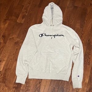 Champion Men's Light Gray Hoodie